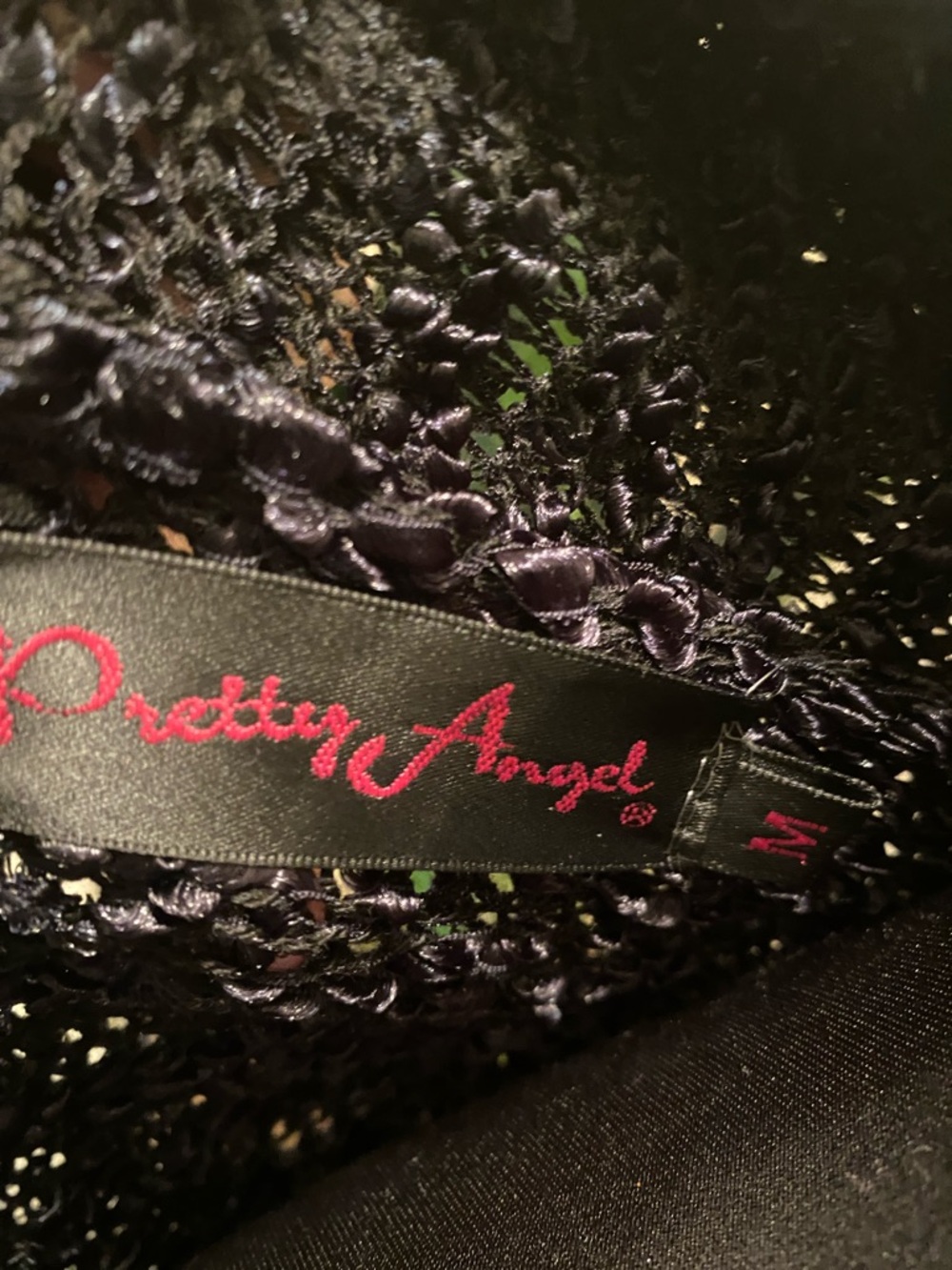 Pretty Angel Black Open-Front Textured Shrug - Picture 5 of 5